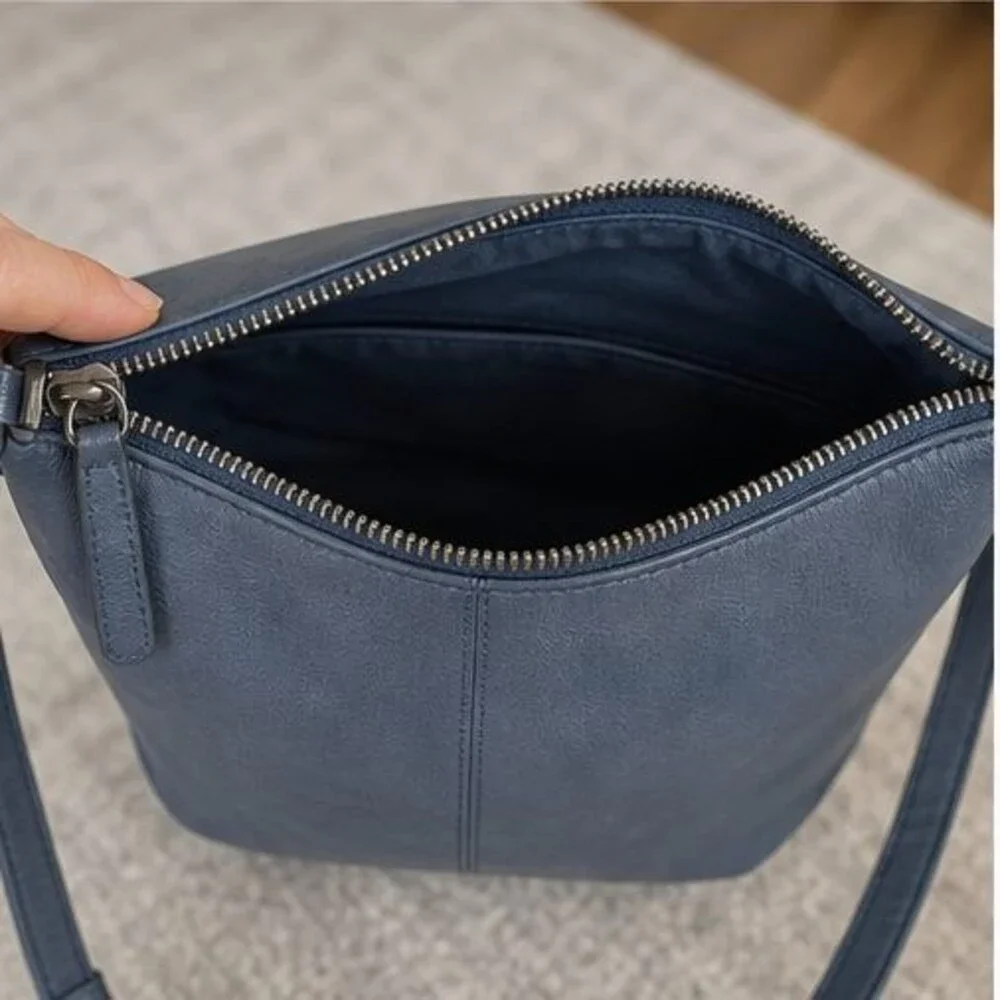 Ivory Pebbled Crossbody Bag